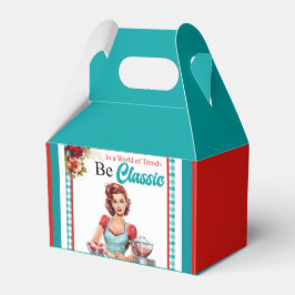 Klassiek Blauwe Pin-up Meisjes Uitstapje Bedankdoosjes