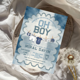 Klassiek Blauwe Voetbal O, Wat Een Jongen Babyfees Kaart