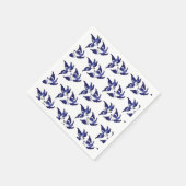Klassiek Blauwe Wilg Vogels Design Servet (Hoek)