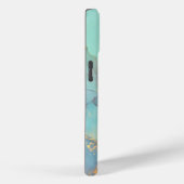 Klassiek Blauwgroen en Blauw Marmeren Ontwerp Case-Mate iPhone Case (Achterkant / Rechts)