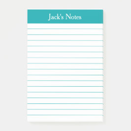 Klassiek Blauwgroen, persoonlijk gelinkt Post-it® Notes