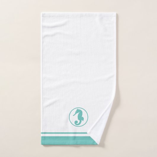 Klassiek Blauwgroen zeepaardje Bad Handdoek (Handdoek)