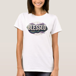 Klassiek BLESSED Ontwerper Grafisch T-shirt