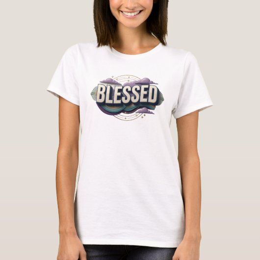 Klassiek BLESSED Ontwerper Grafisch T-shirt (Voorkant)