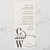 Klassiek bloeimonogram menu (Voorkant)