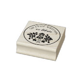Klassiek  Bloemen Naam Ex Libris Boekplaat Rubberstempel (Stempel)