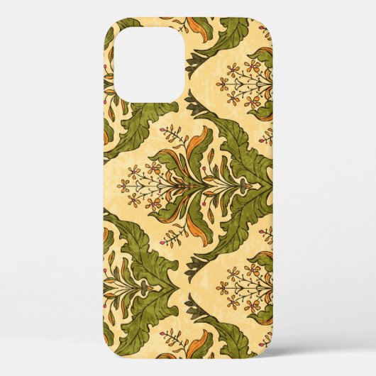Klassiek bloemenbehang: gestileerde damast. Case-Mate iPhone case (Achterkant)