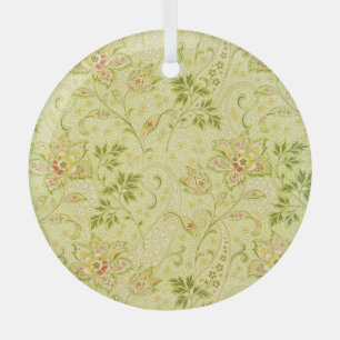 Klassiek bloemenbehang: oude elegantie glas ornament