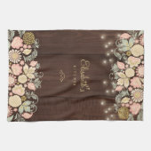 Klassiek bloemendecor in robuuste country stijl theedoek (Horizontaal)