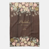 Klassiek bloemendecor in robuuste country stijl theedoek (Verticaal)