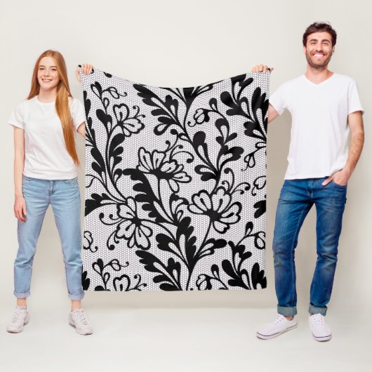 Klassiek Bloemendeken Fleece Deken (In situ)