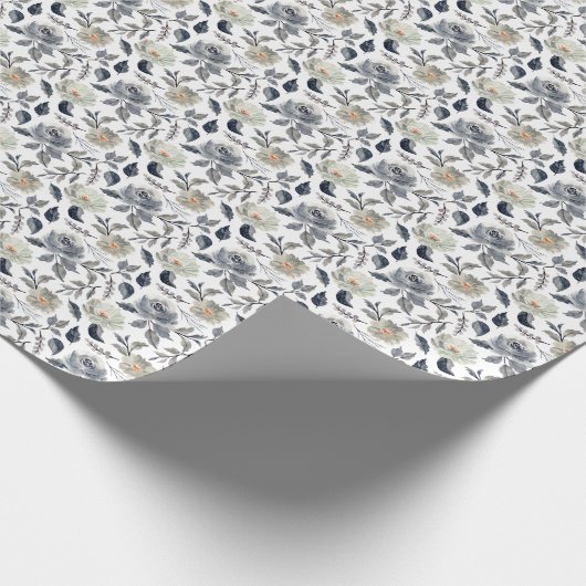 Klassiek Bloemenduil Cadeaupapier (Hoek)