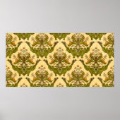 Klassiek bloemmappapier van gestileerde planten, n poster (Voorkant)