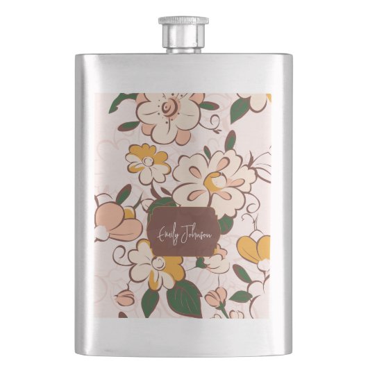 Klassiek Bloemmotief met Eigen Naam Flacon (Voorkant)