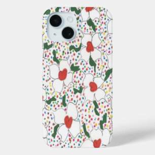 Klassiek bloempatroon iPhone 15 case
