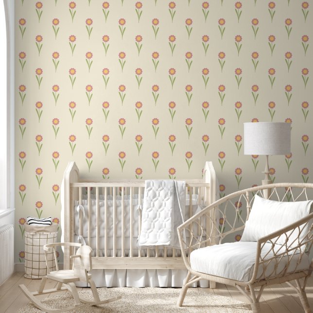 Klassiek bloempatroon Elegant design Behang (Kinderen)