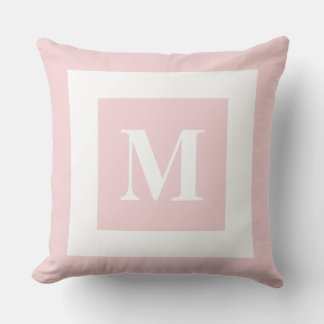Klassiek Blok Monogram Kussen met Rand