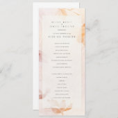 Klassiek  Blush Pink programma Programmakaart (Voorkant / Achterkant)