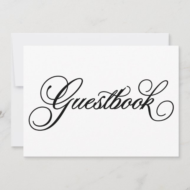 Klassiek | Bodembord voor Guestbook (Voorkant)