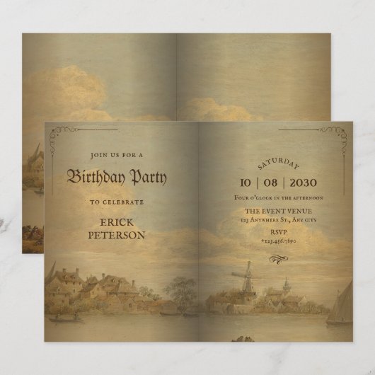 Klassiek  boek kaart (Voorkant / Achterkant)