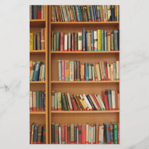 Klassiek boekenplankpatroon, boekenkast, boeken, o briefpapier