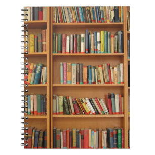 Klassiek boekenplankpatroon, boekenkast, boeken, o notitieboek