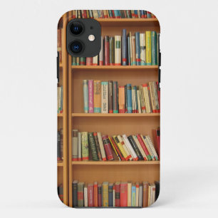 Klassiek boekenplankpatroon, boekenkast,boeken,oud Case-Mate iPhone case