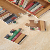 Klassiek boekenplankpatroon, boekenkast,boeken,oud legpuzzel (Zijkant)