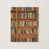 Klassiek boekenplankpatroon, boekenkast,boeken,oud legpuzzel (Verticaal)