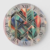 Klassiek Boho Jazzy geometrisch elegant ontwerp Grote Klok (Voorkant)