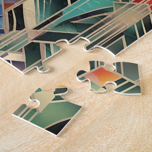 Klassiek Boho Jazzy geometrisch elegant ontwerp Legpuzzel (Zijkant)