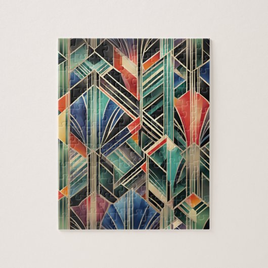 Klassiek Boho Jazzy geometrisch elegant ontwerp Legpuzzel (Verticaal)