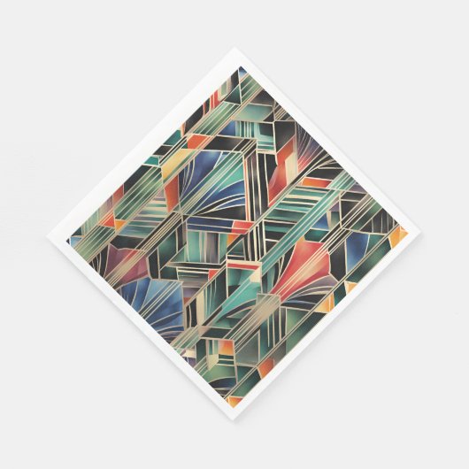 Klassiek Boho Jazzy geometrisch elegant ontwerp Servet (Hoek)