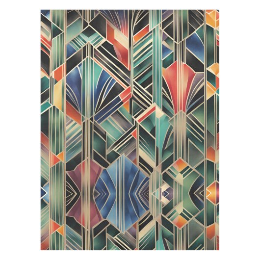 Klassiek Boho Jazzy geometrisch elegant ontwerp Tafelkleed (Voorkant)