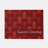 Klassiek boompatroon | Rich Crimson Red Custom Deurmat (Voorkant)