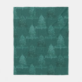 Klassiek boompatroon | Vet Kelly Green Christmas Fleece Deken (Voorkant)