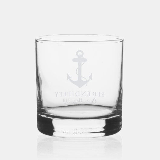 Klassiek bootanker Logo Whisky Glas (Achterkant)