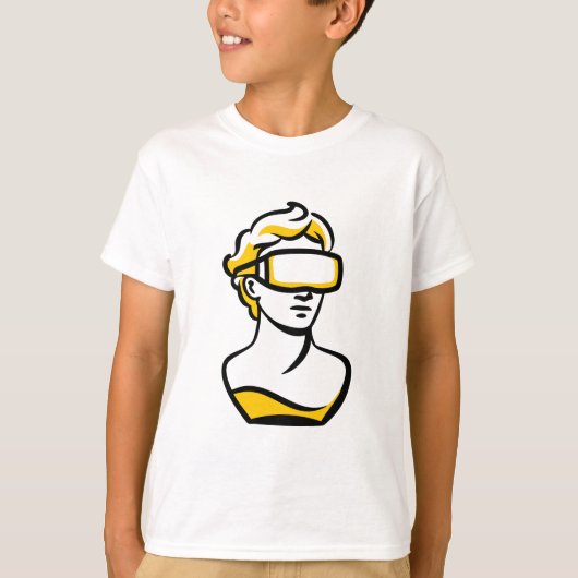 Klassiek Borstbeeld VR-Headset Grafisch T-shirt (Voorkant)