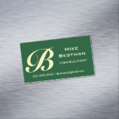 Klassiek bos groen visitekaartje magneet (Voorbeeld)