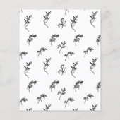 Klassiek botanisch bloemendecor monogram wapen Bud Flyer (Achterkant)