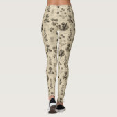 Klassiek botanisch bloempatroon (10) leggings (Achterkant)