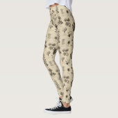 Klassiek botanisch bloempatroon (10) leggings (Links)