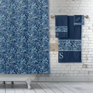 Klassiek botanisch groot patroon bad handdoek