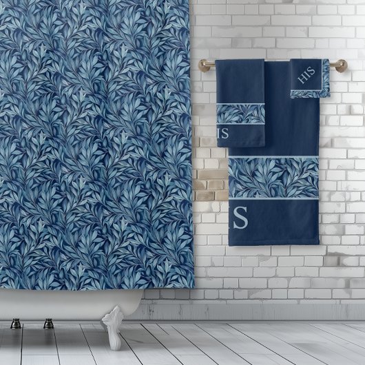 Klassiek botanisch groot patroon bad handdoek