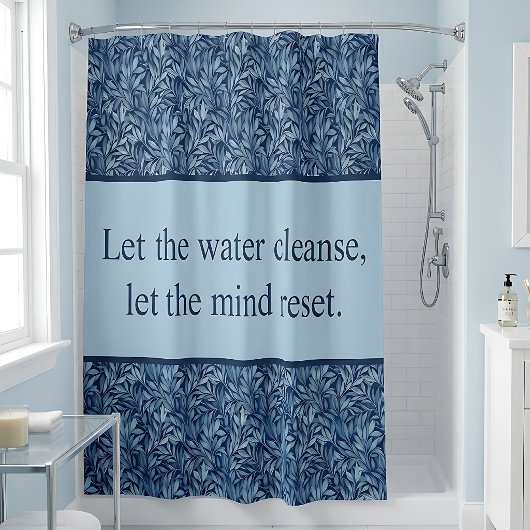 Klassiek botanisch inspirerend citaatpatroon douchegordijn