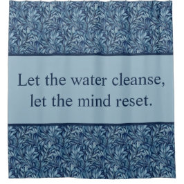 Klassiek Botanisch Inspirerend Quote Pattern Douchegordijn