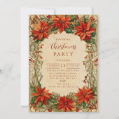 Klassiek Botanisch Kerstfeest Kaart (Voorkant)