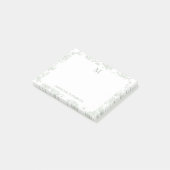 Klassiek botanisch toile monogram saliegroen post-it® notes (Schuin)