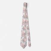 Klassiek botanisch vlinder toile patroon (8) stropdas (Voorkant)