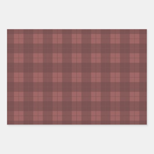 Klassiek Bourgogne Plaid Patroon met bijpassende s Inpakpapier Vel (Voorkant)
